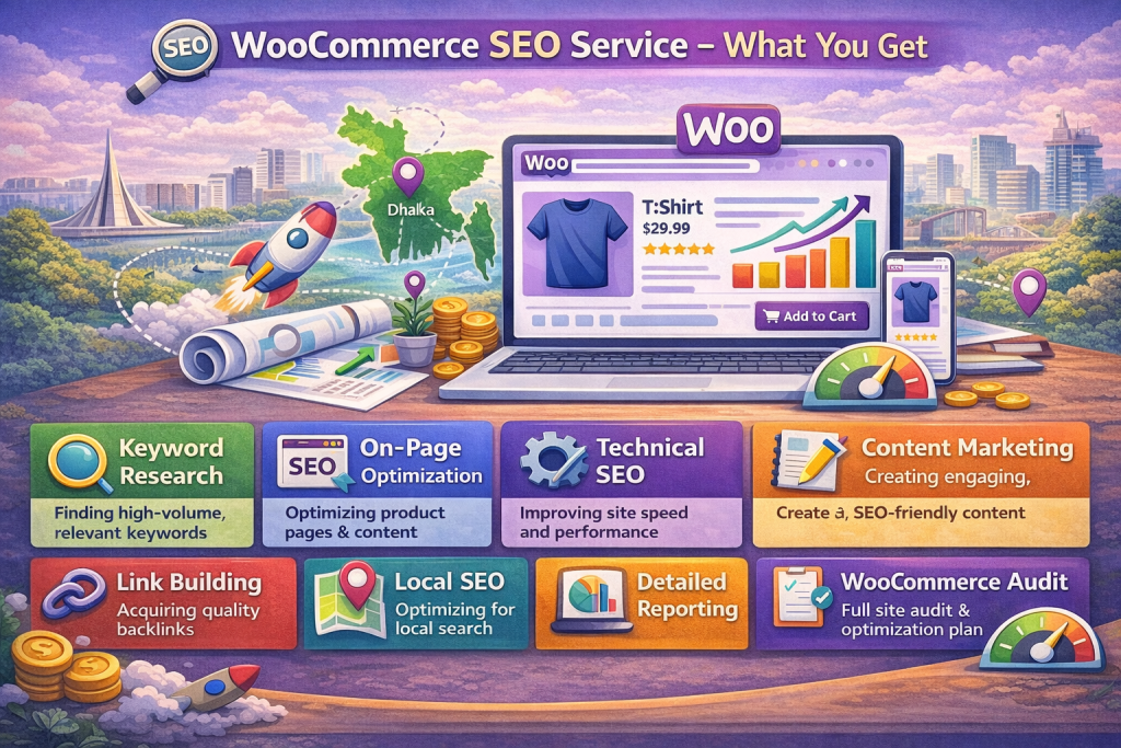 WooCommerce SEO Bangladesh WooCommerce SEO service WooCommerce SEO expert Bangladesh Best WooCommerce SEO company Bangladesh WooCommerce SEO cost Bangladesh WooCommerce SEO pricing Bangladesh WooCommerce SEO services near me WooCommerce SEO in Dhaka WooCommerce SEO freelancer Bangladesh WooCommerce SEO consultant BD WordPress WooCommerce SEO Optimize WooCommerce product pages WooCommerce SEO checklist WooCommerce SEO audit services WooCommerce site speed optimization BD WooCommerce product SEO WooCommerce SEO expert near me
