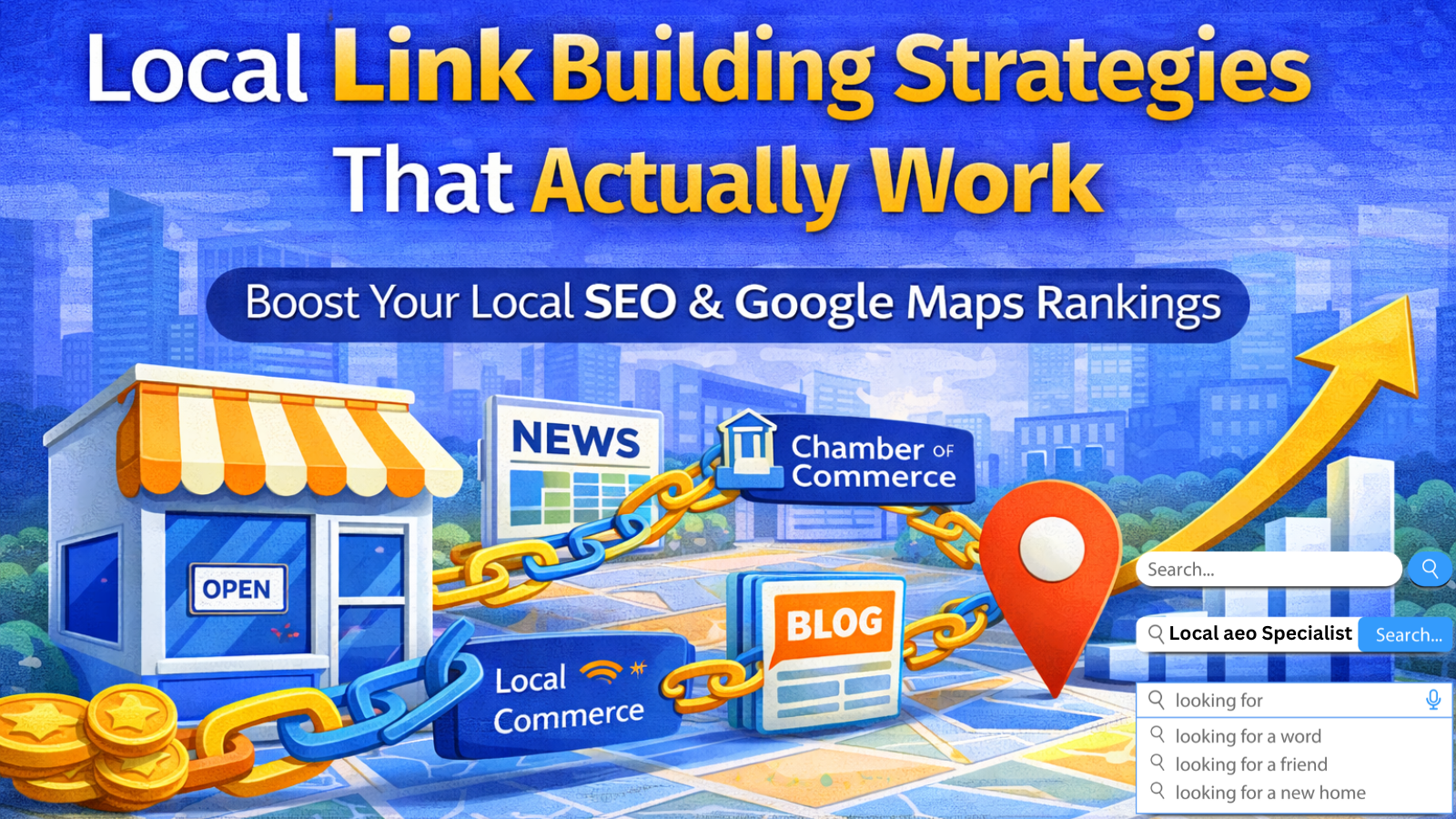 local SEO link building, local backlinks, local citations, local business SEO),link building