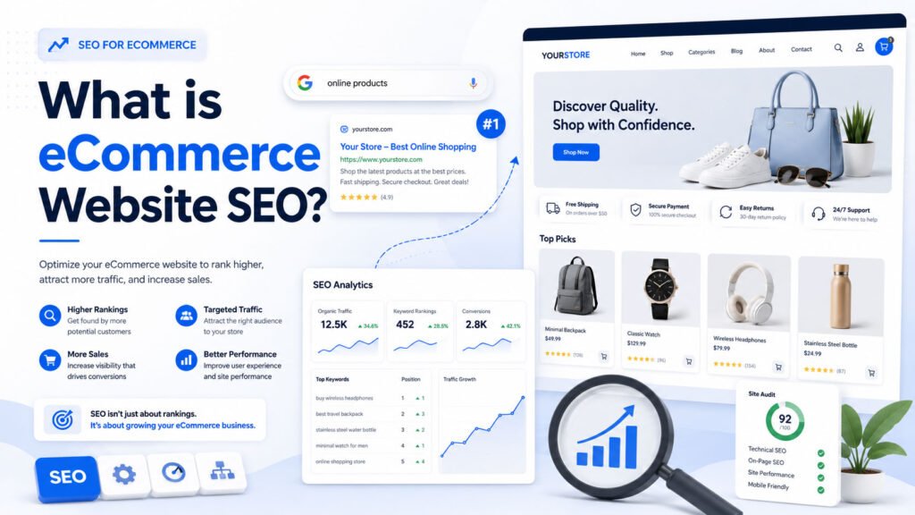 eCommerce SEO Shopify SEO WooCommerce SEO Technical SEO Local SEO Google Business Profile Optimization