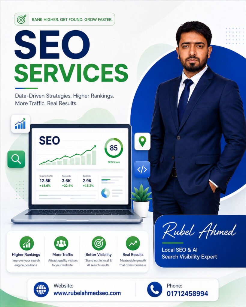 #SEOServices #ProfessionalSEO #SEOExpert #SEOConsultant #SEOAgency #LocalSEO #TechnicalSEO #OnPageSEO #KeywordResearch #WebsiteSEOAudit #PageSpeedOptimization #CoreWebVitals #LinkBuilding #InternationalSEO #EcommerceSEO #ShopifySEO #WooCommerceSEO #ProductPageSEO #CategoryPageSEO #GoogleBusinessProfile #LocalSearch #OrganicTraffic #SearchVisibility #SearchEngineOptimization #AEO #AEOServices #AISEO #AISearchVisibility #DigitalMarketing #RubelAhmedSEO