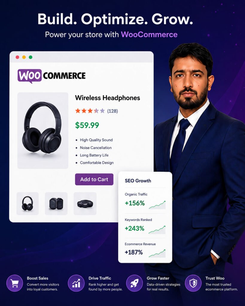 #WooCommerceSEO #WooCommerceSEOServices #EcommerceSEO #EcommerceSEOServices #ProductPageSEO #CategoryPageSEO #TechnicalSEO #WordPressSEO #WooCommerceExpert #WooCommerceStore #OnlineStoreSEO #ProductSEO #CategorySEO #SEOAudit #KeywordResearch #SchemaMarkup #CoreWebVitals #PageSpeedOptimization #InternalLinking #SearchVisibility #OrganicTraffic #EcommerceMarketing #GoogleSEO #ShopifyVsWooCommerce #AISearchVisibility #AEO #SEOExpert #SEOServices #DigitalMarketing #RubelAhmedSEO